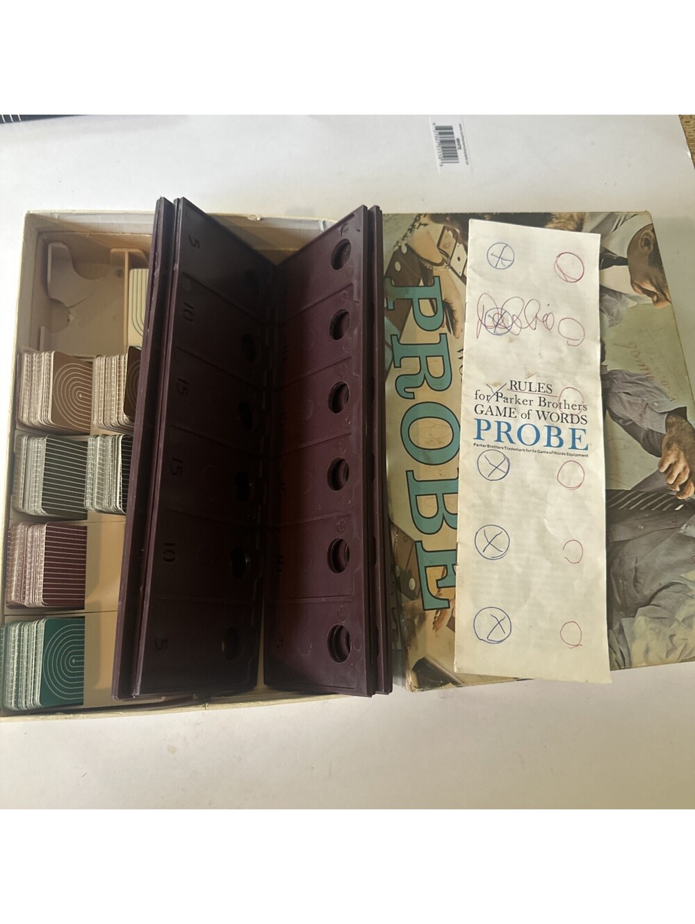 Vintage 1964 Parker Brothers PROBE Game of Words Board Game InComplete For Part